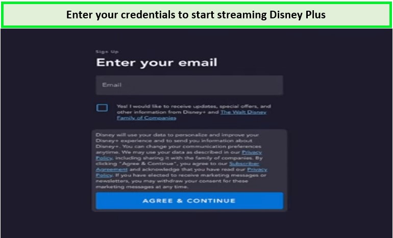 enter-credentials-to start streaming-in-USA