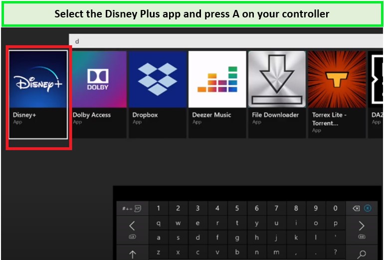 select-disney-app-and-click-A-in-USA