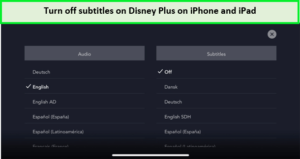  Sous-titres-off-on-Disney-Plus-sur-iPhone in - France 