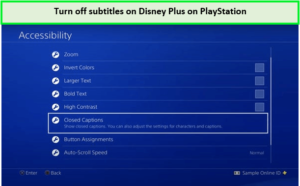  Éteignez les sous-titres sur Disney Plus sur PS4. in - France 