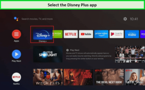 select-the-disney-plus-app-on-tv