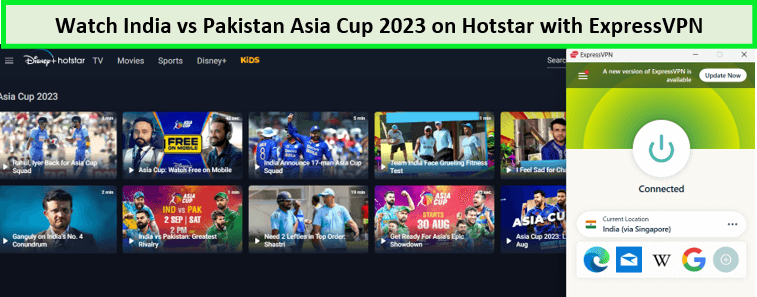  Mira India vs Pakistán en el Asia Cup 2023 en Hotstar  -  
