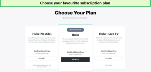  Choisissez un plan Hulu pour l'abonnement. in - France 