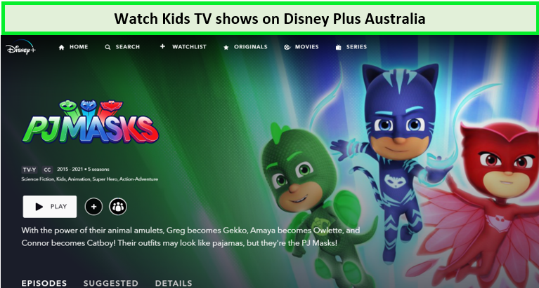  Contenido de televisión para niños de Disney Australia en EE. UU. 
