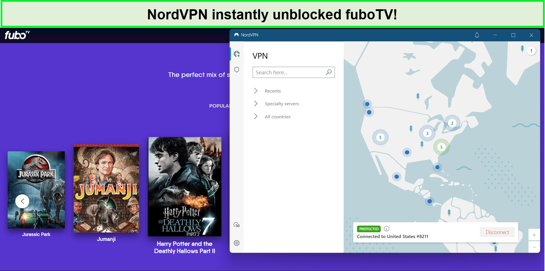 NordVPN unblocks fuboTV-in-Spain
