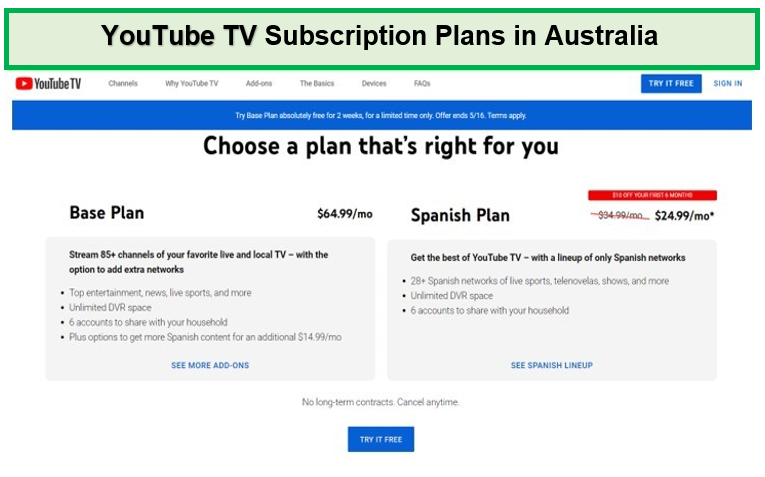 au-price-and-plan-of-youtube-tv-on-smasung-smart-tv.