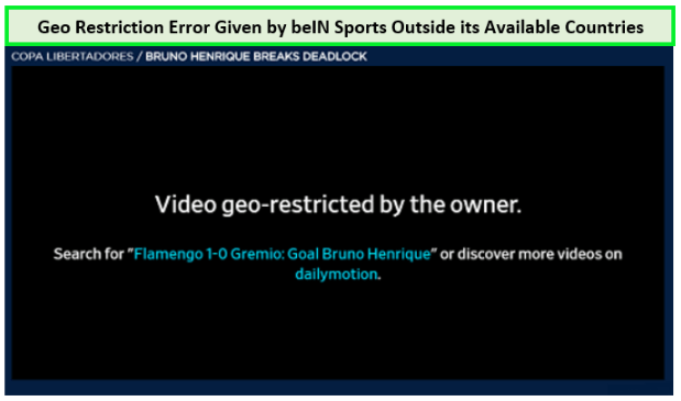  Restriction géographique de BeIN Sports in - France 