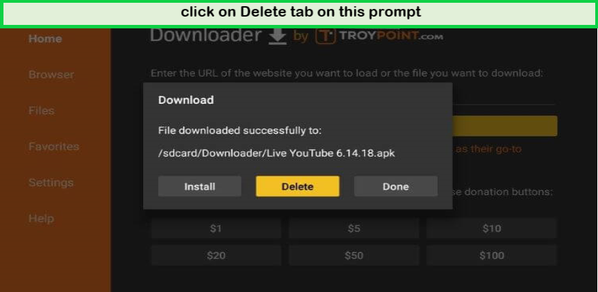 click-on-delete-tab-on-firestick-in-India