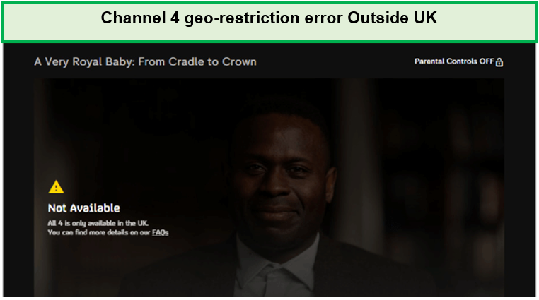  Errore di geo-restrizione - canale 4 UK 