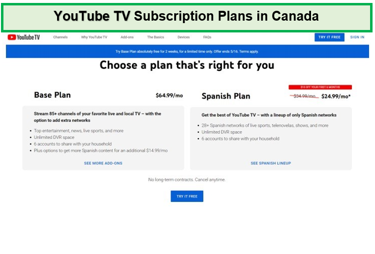 ca-price-and-plan-of-youtube-tv-on-chromecast
