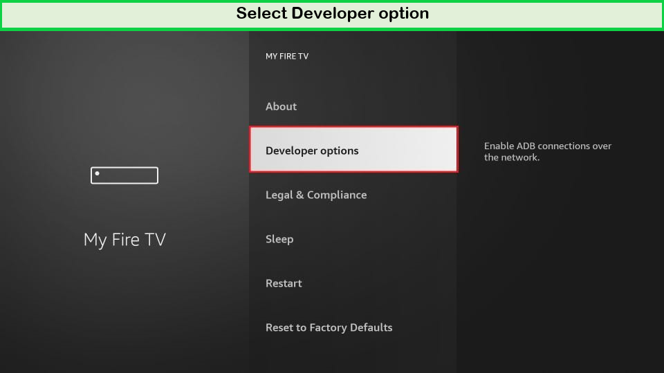 select-developer-option-on-firestick-in-UK