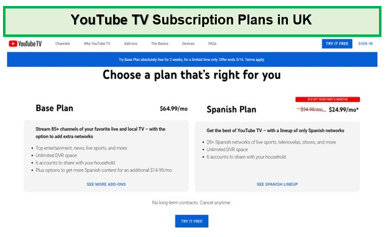 uk-price-and-plan-of-youtube-tv-on-smasung-smart-tv