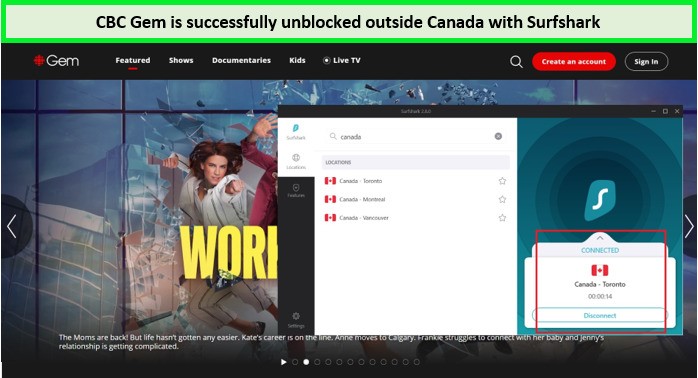 CBC successfully accessed outside Canada with Surfshark