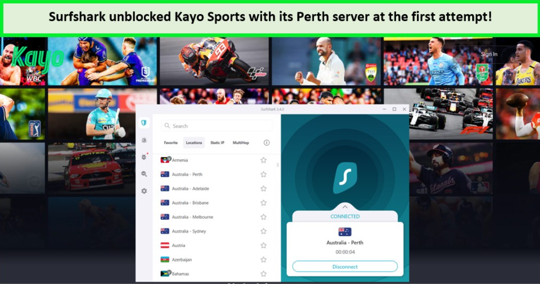 unblock-kayo-sports-with-surfshark-in-UAE