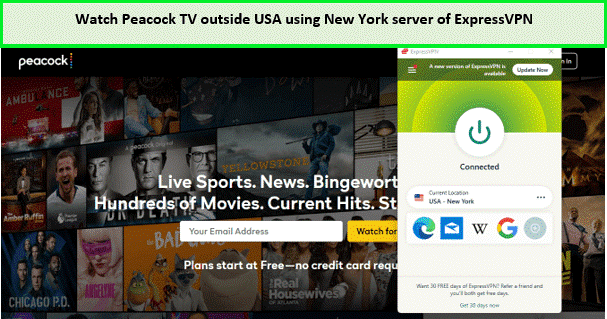  Desbloquear US Peacock TV con ExpressVPN en iPhone 