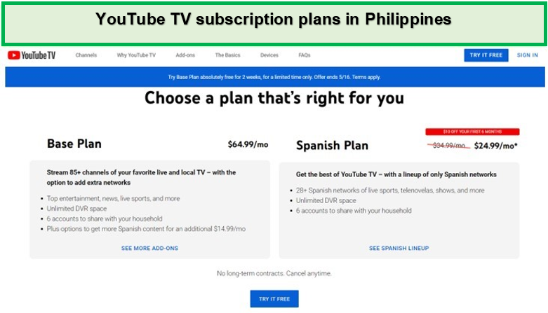 youtube-tv-price-plan-in-Philippine