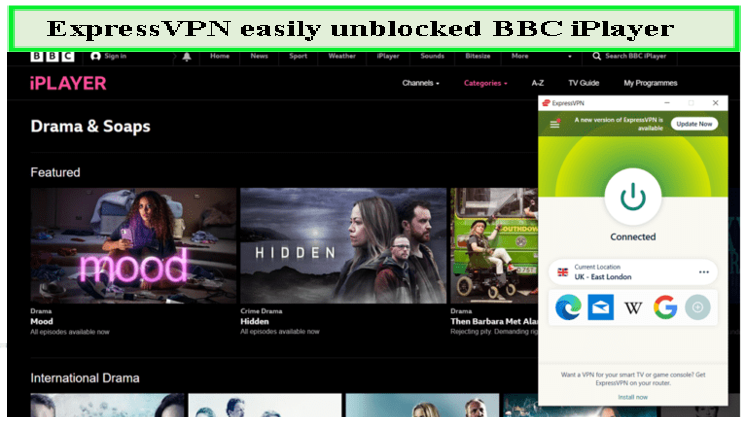  ExpressVPN facilite le déblocage de BBC iPlayer. 