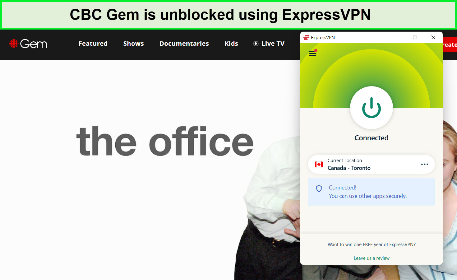 cbc-gem-is-unblocked-using-expressvpn-in-peru