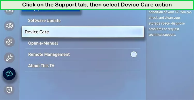 click-device-care-on-sling-tv-app-on-smart-tv-in-Singapore