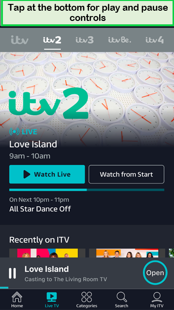 click-on-control-panel-for-casting-us-itv-hub-on-chromecast-in-India