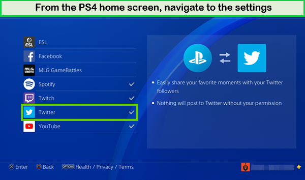 go-to-settings-on-ps4-on-sling-tv-in-India