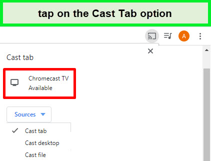 select-cast-tab-to-chromecast-espn-in-India