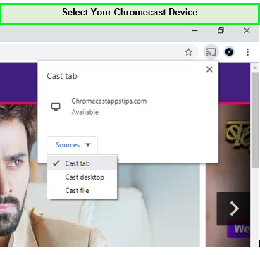 select-chromecast-device-to-cast-voot-in-au