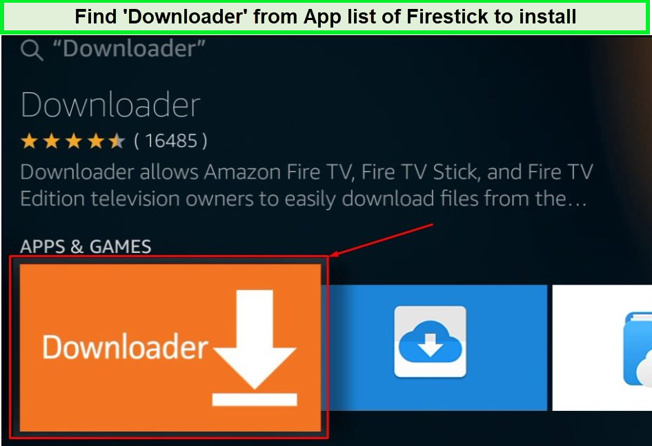 select-downloader-from-firestick-app-list-in-Singapore