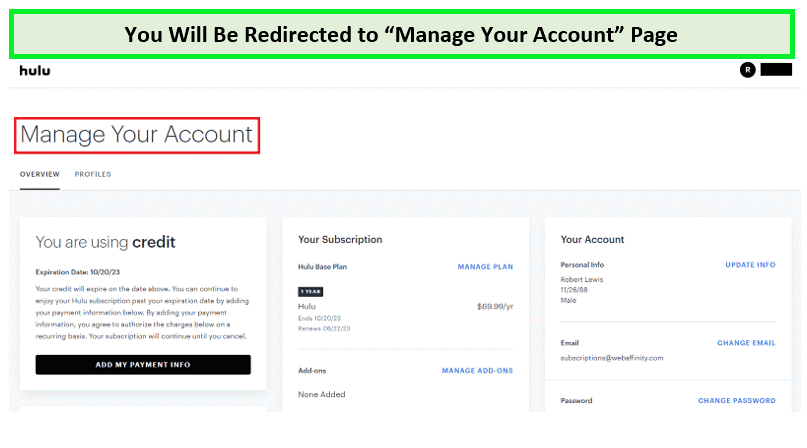 select-manage-your-account-option-on-hulu-to-cancel-showtime-in-Singapore
