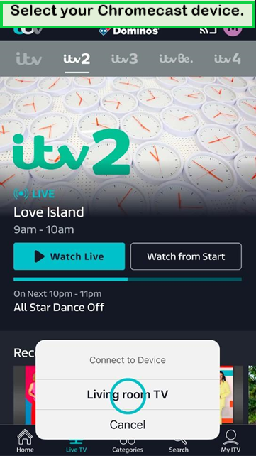 select-your-chromecast-device-to-cast-us-itv-hub-on-tv-in-UAE