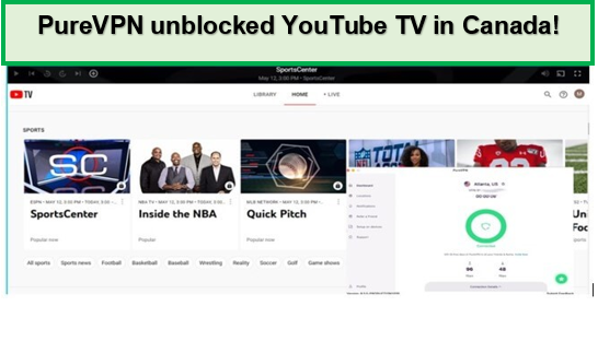 unblock-youtube-tv-with-purevpn-ca