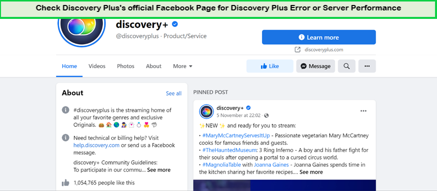 visit-discovery-plus-server-on-facebook-page-in-Spain