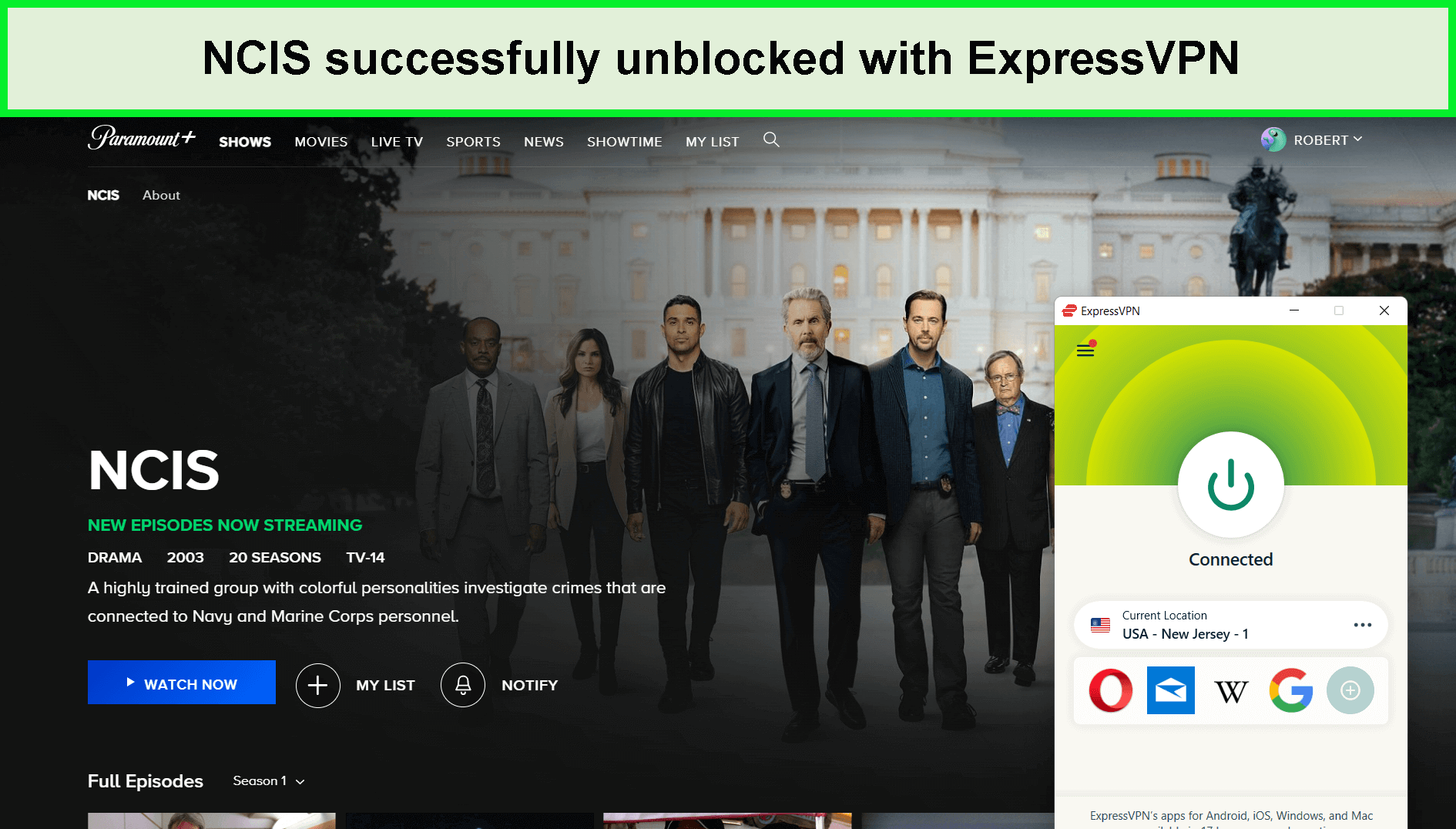 ncis-successfully-unblocked-with-expressvpn-outside-usa-on-paramount-plus