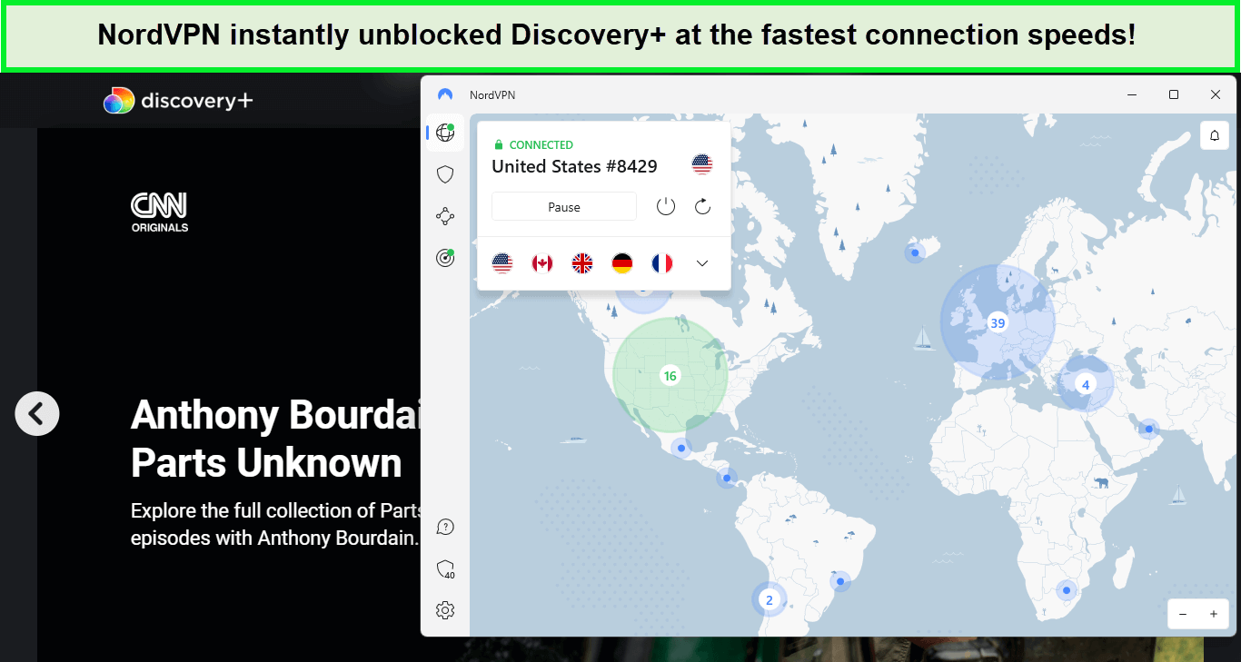  NordVPN desbloquea Discovery Plus en España. 