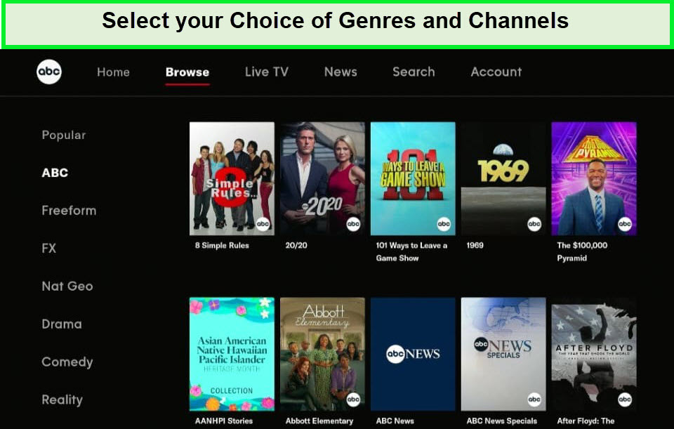 select-us-abc-content-genres-on-firestick-in-Spain