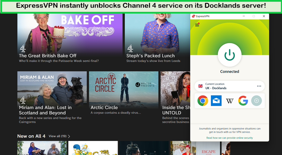 Unblock Channel 4 with ExpressVPN in-Singapore