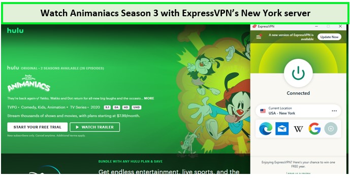 watch-animaniacs-in-Spain-with-expressvpn-on-hulu