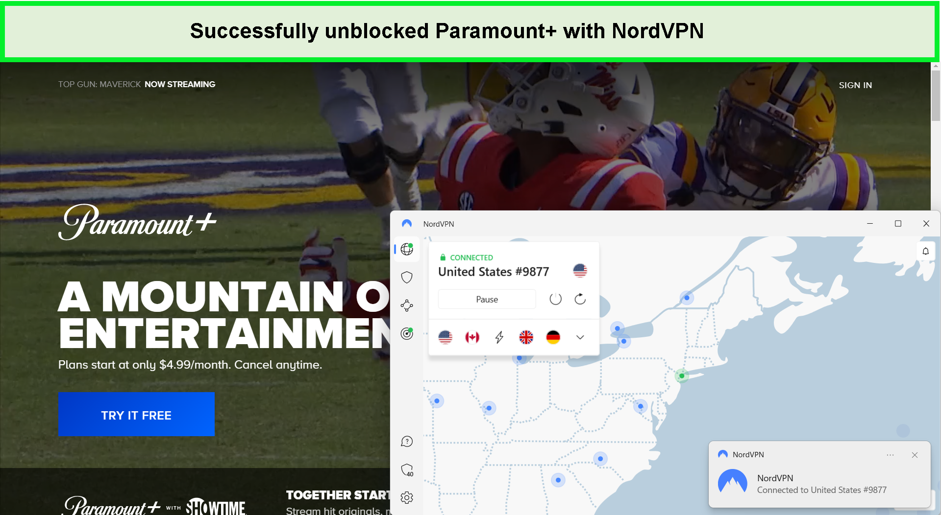 Successfully-unblocked-Paramount+-with-NordVPN-in-Hong-Kong