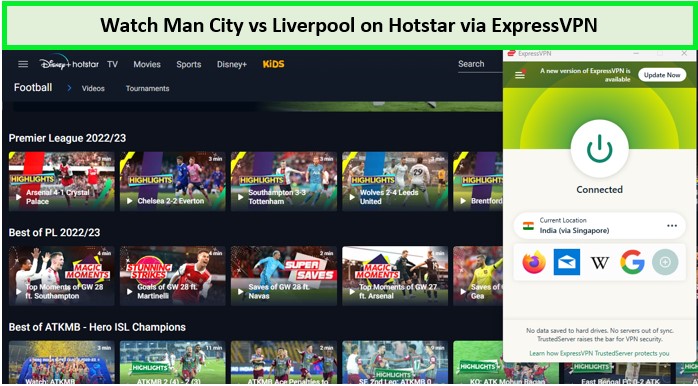  Mira Ciudad Vigilante vs Liverpool en Hotstar  -  