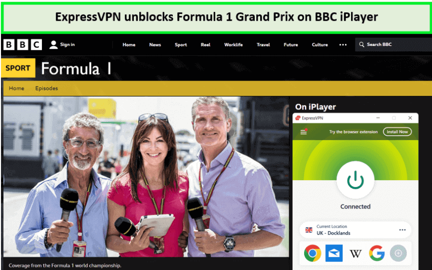  ExpressVPN sblocca la Formula Race su BBC iPlayer.  -  