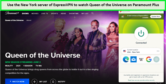 expressvpn-unblock-queen-of-the-universe-on-paramountplus-in-Australia