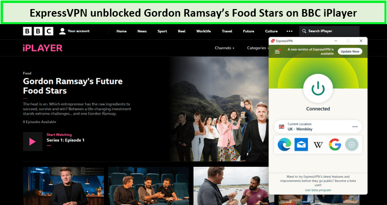  ExpressVPN hat Gordons Ramsays Food Stars auf BBC iPlayer entsperrt. in - Deutschland 
