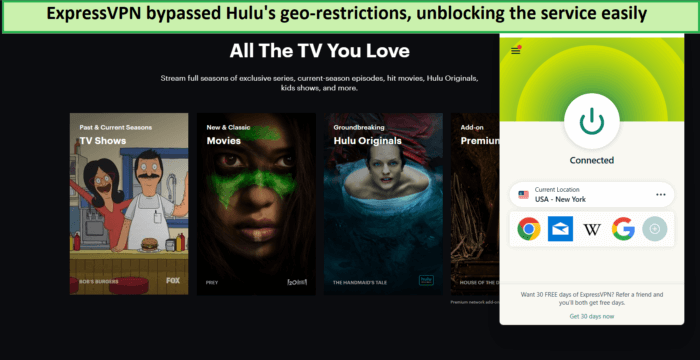 Unblock Hulu outside USA with ExpressVPN!