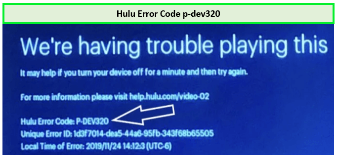  Code d'erreur Hulu PDEV-320 in - France 