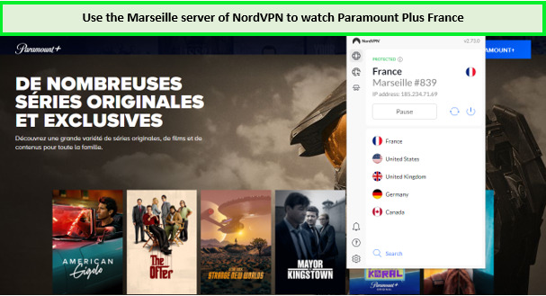  Débloquer NordVPN Paramount Plus en dehors de la France 
