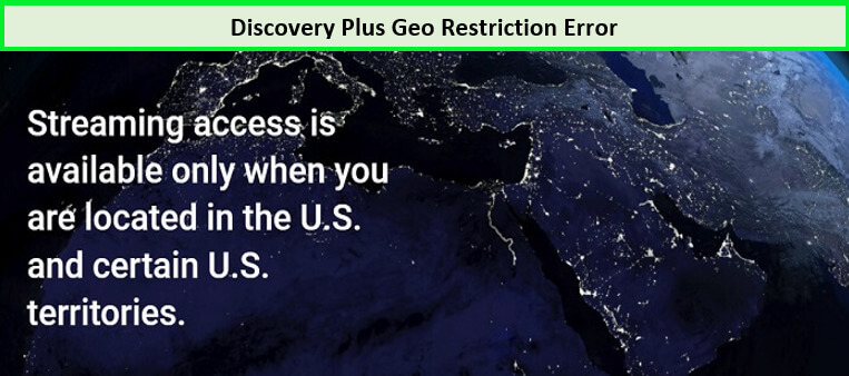  Errore di restrizione geografica di US Discovery Plus in - Italia 
