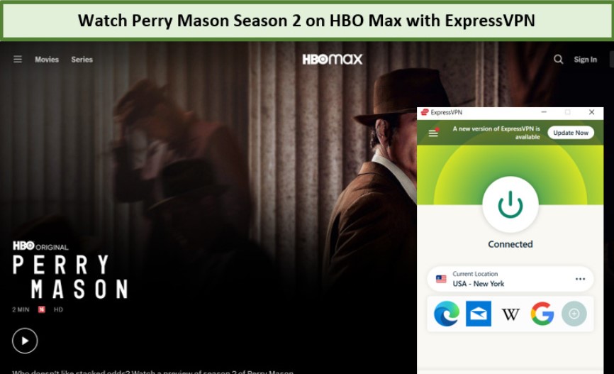  Schauen Sie sich die 2. Staffel von Perry Mason mit ExpressVPN an. 