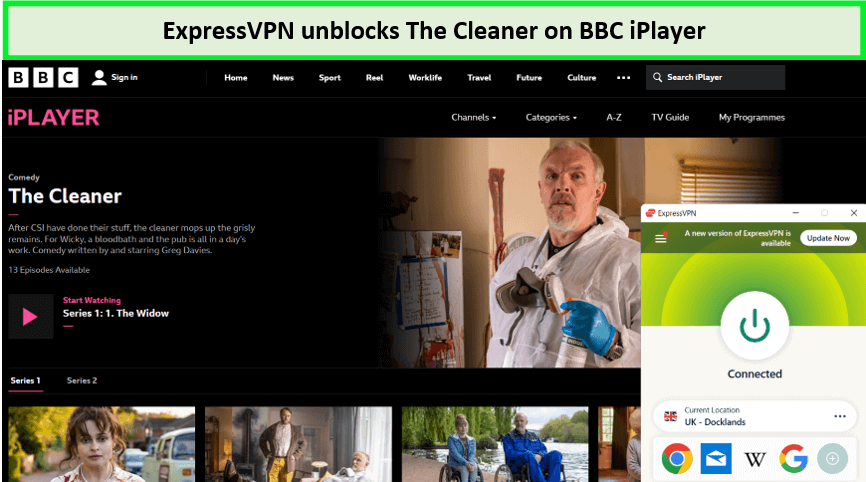  Express-VPN desbloquea The Cleaner en BBC iPlayer.  -  