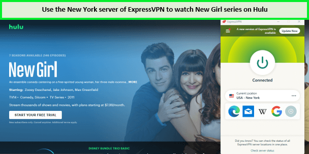 expressVPN-unblock-new-girl-series-on-hulu-in-France
