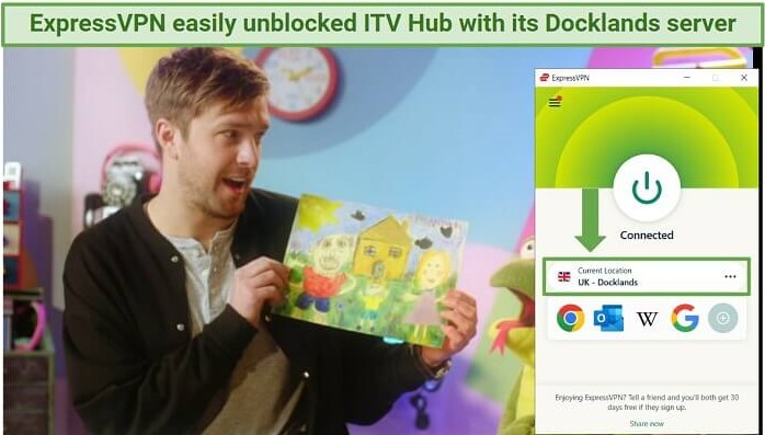 Unblock-ITV-with-express-vpn-doscland-server